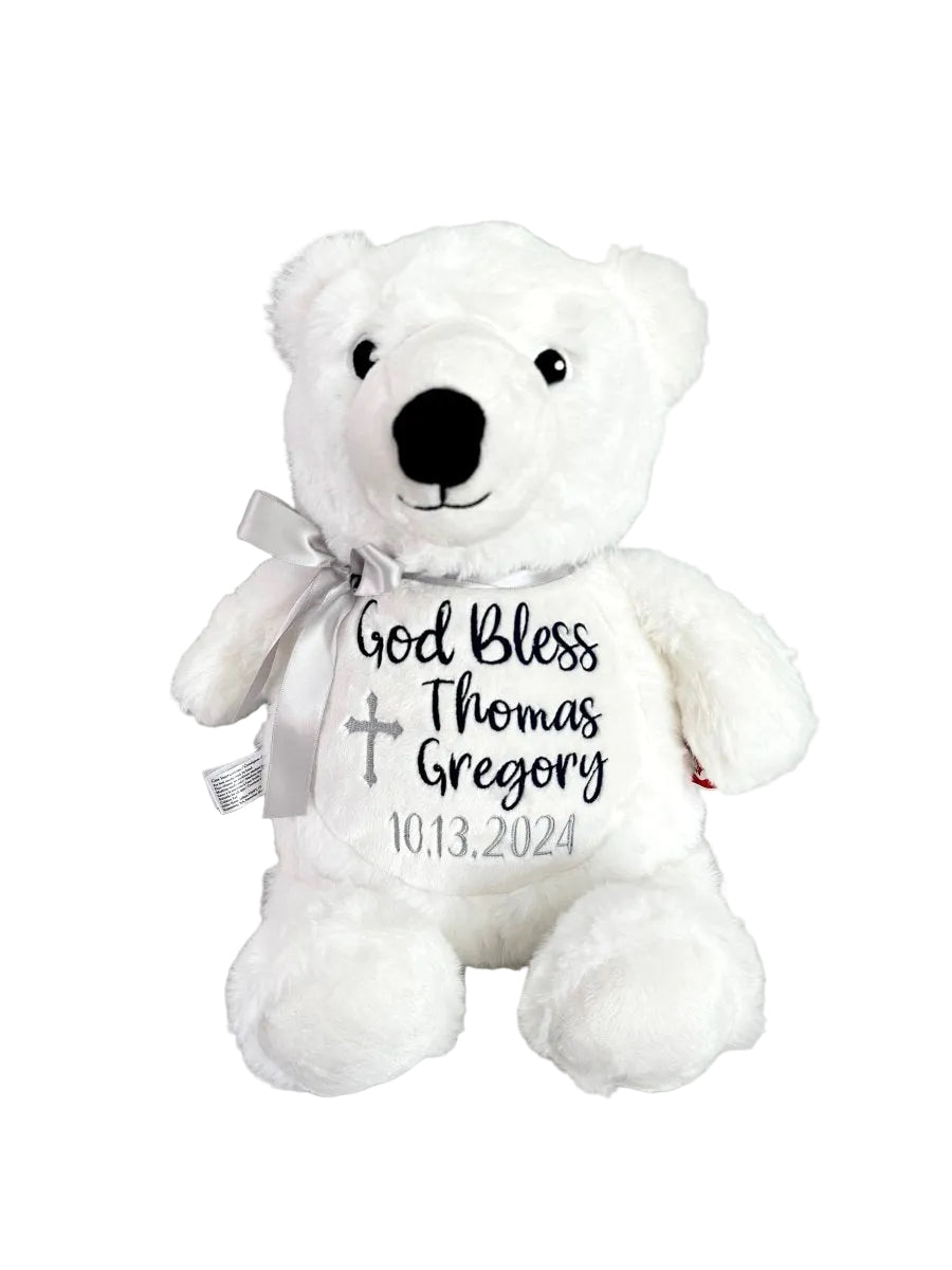 Personalized Boys Baptism Stuffed AnimalI Sew Jo