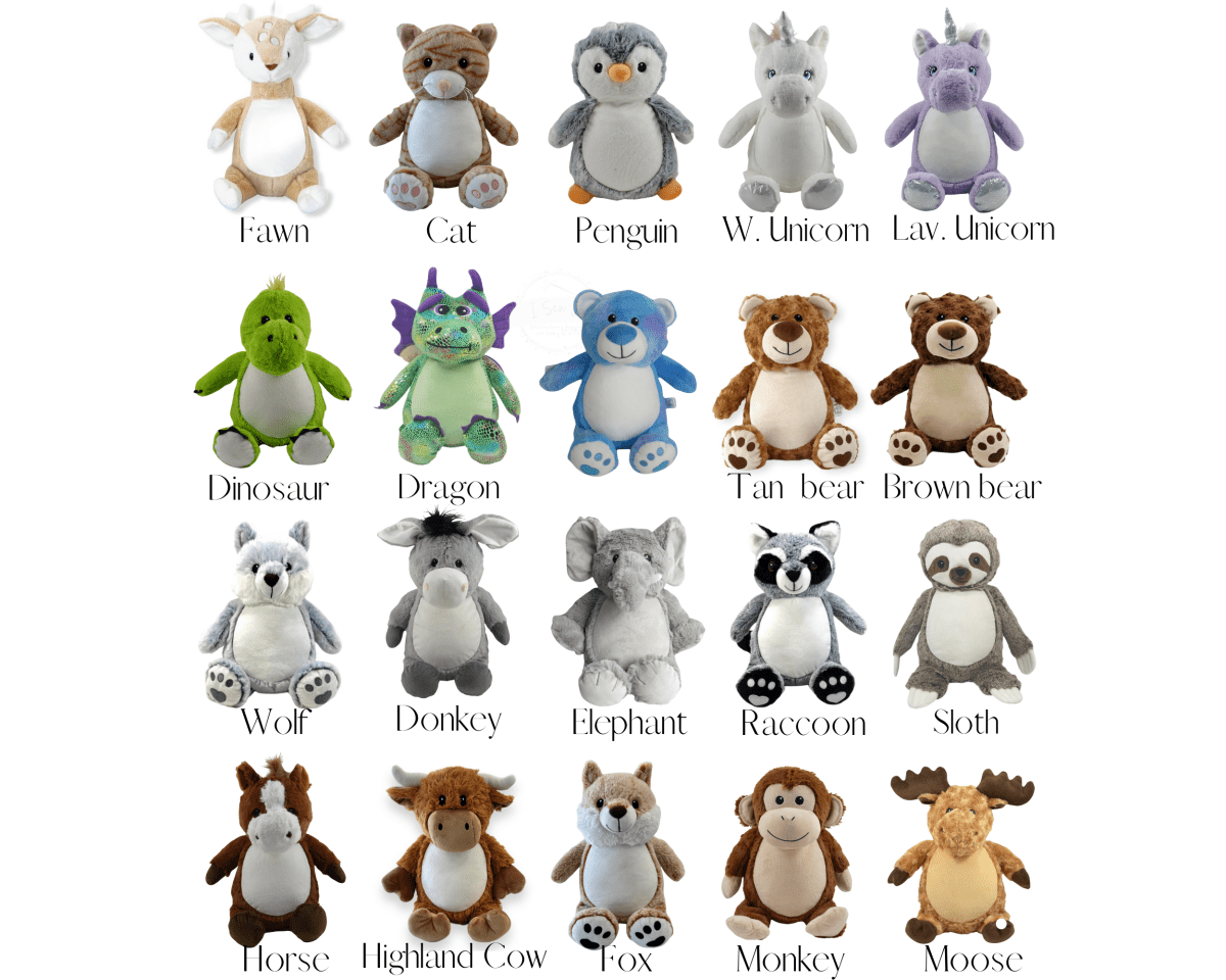 Design Your Own Stuffed Animal With 2 NamesI Sew Jo