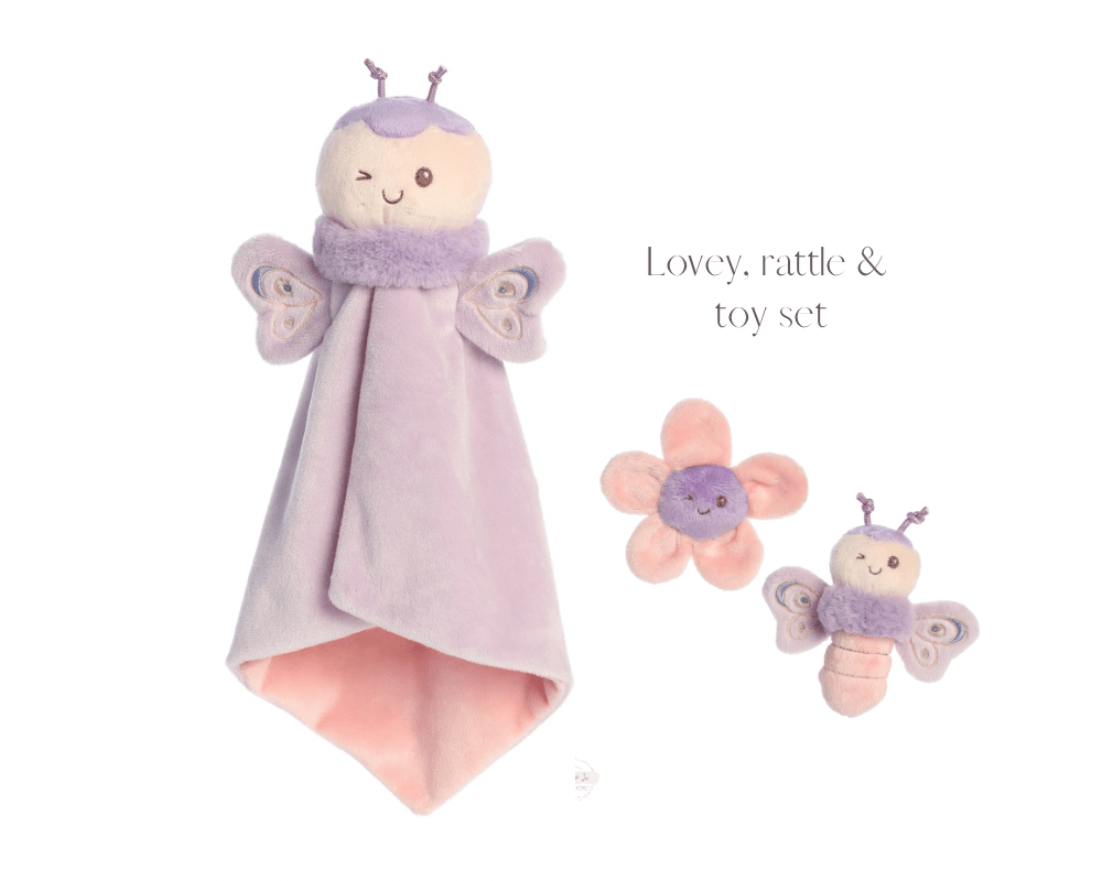 Butterfly Lovey Rattle Toy SetEbba