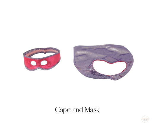 Pink Cape & Mask For Stuffed AnimalLITTLE ELSKA