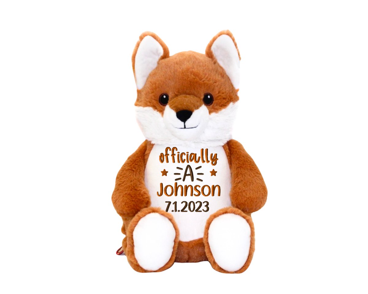 Personalized Adoption Day Stuffed AnimalI Sew Jo