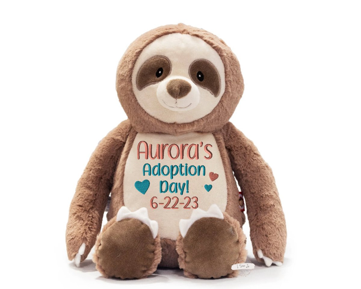 Personalized Adoption Stuffed AnimalI Sew Jo