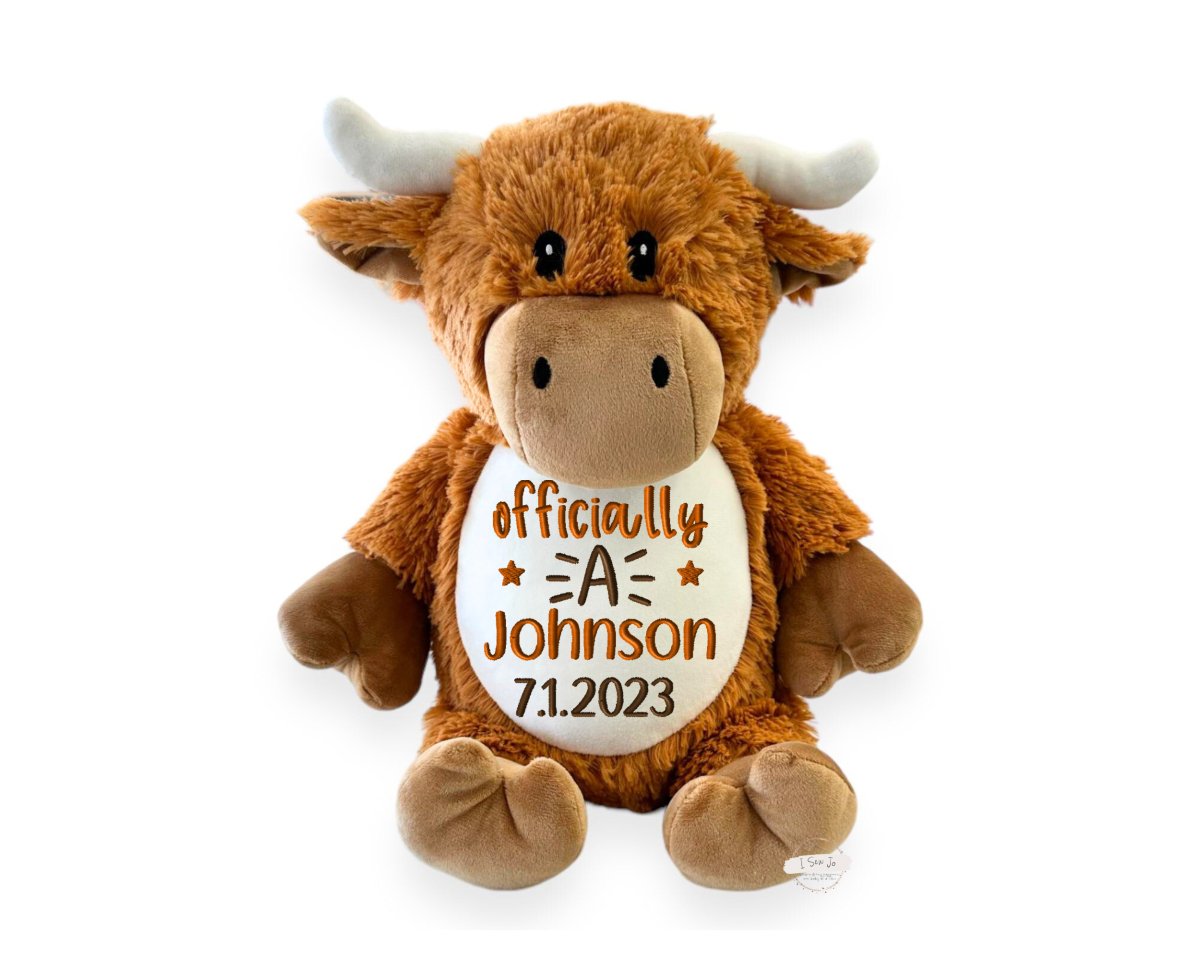 Personalized Adoption Stuffed AnimalI Sew Jo