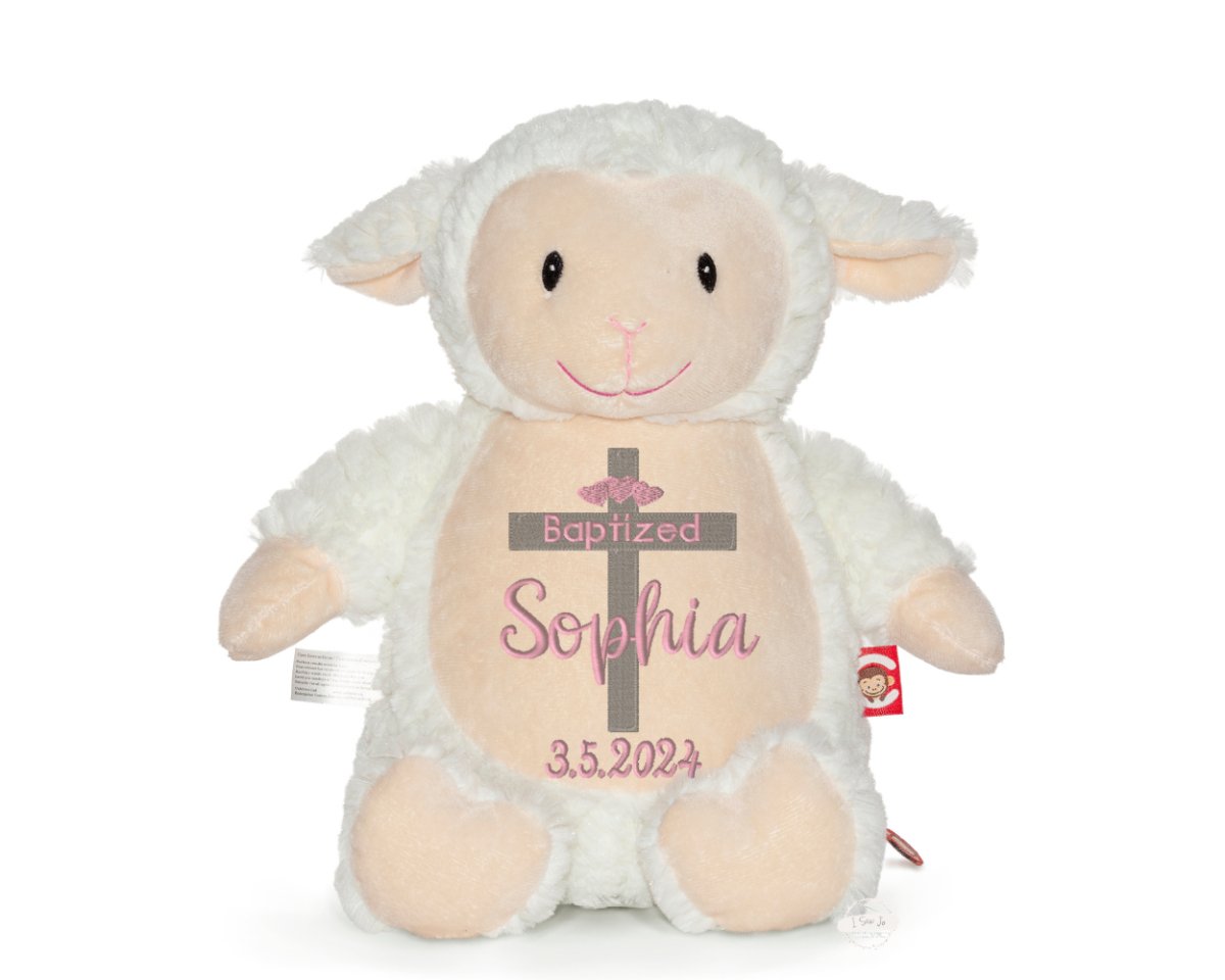 Personalized Baptism Stuffed AnimalI Sew Jo