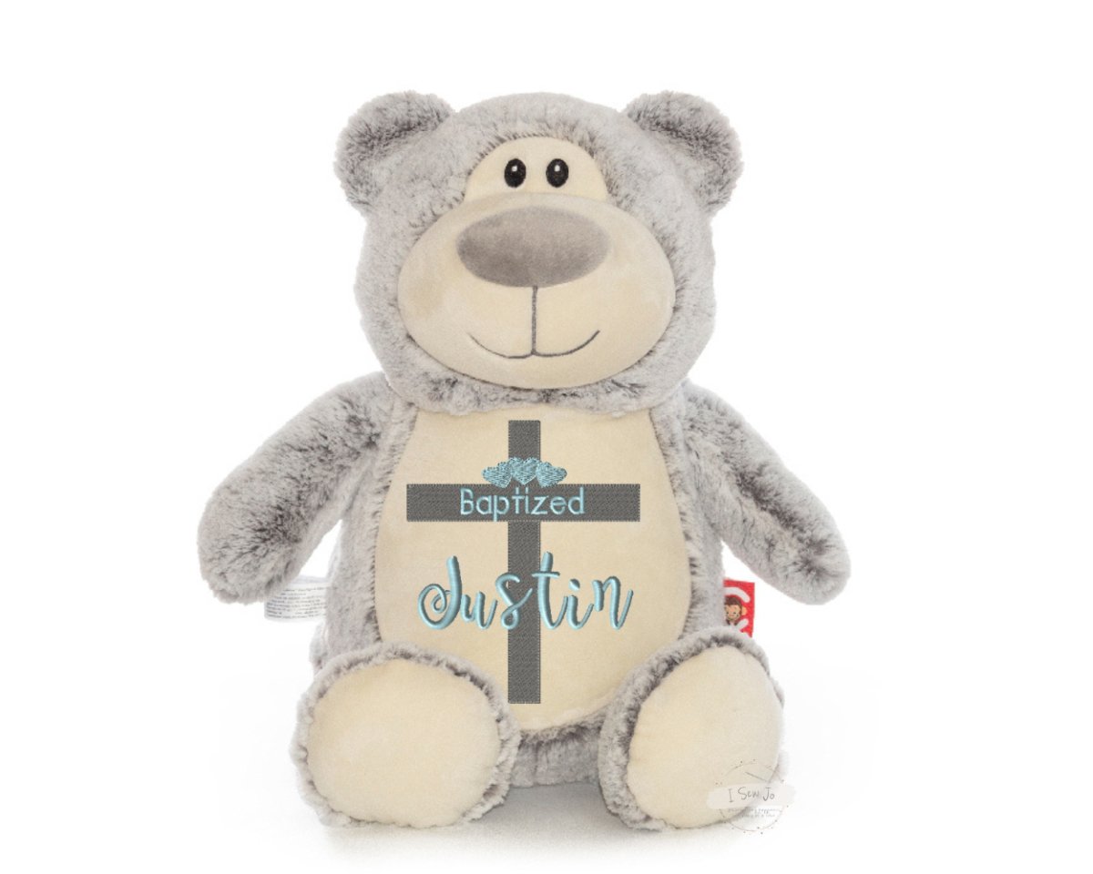 Personalized Boys Baptism Stuffed AnimalI Sew Jo