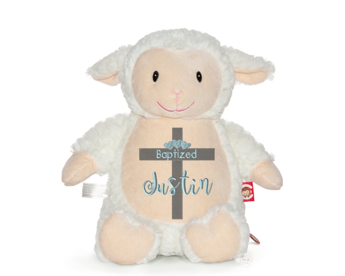 Personalized Boys Baptism Stuffed AnimalI Sew Jo