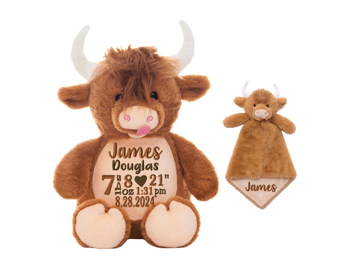 Highland Cow Birth Stat SetCubbies