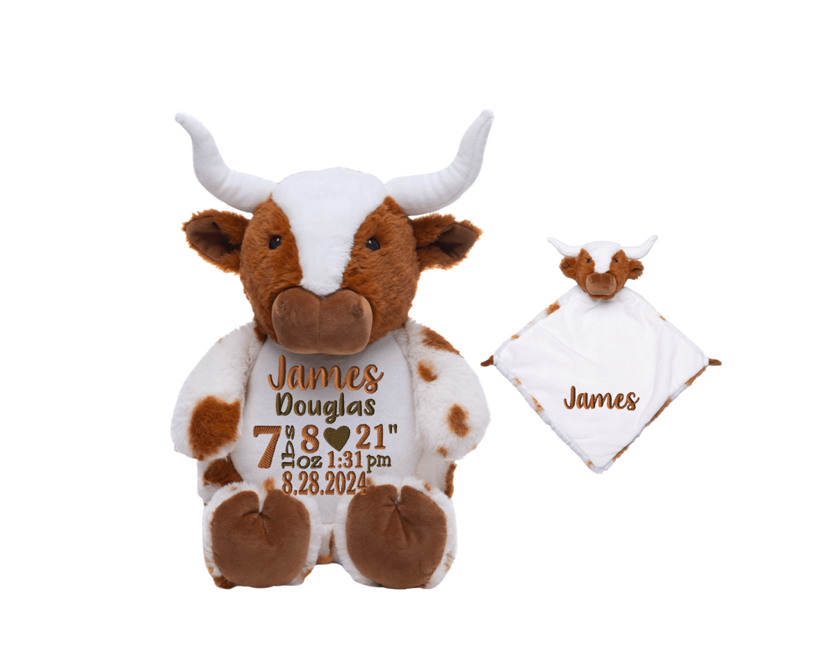 Longhorn Cow Birth Stat SetCubbies
