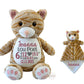 Personalized Kitty Cat Birth Stat Stuffed Animal & LoveyI Sew Jo