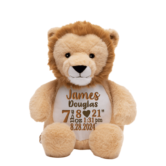 Personalized Birth Stat Stuff AnimalI Sew Jo