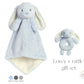 Blue Bunny Lovey and Rattle Gift SetEbba