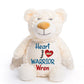 Personalized Heart Warrior Stuffed AnimalI Sew Jo