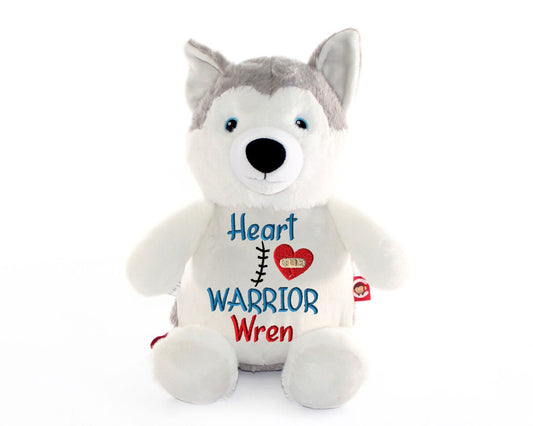 Personalized Heart Warrior Stuffed AnimalI Sew Jo