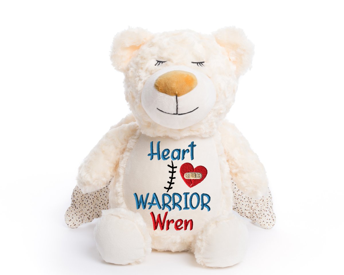 Personalized Heart Warrior Stuffed AnimalI Sew Jo