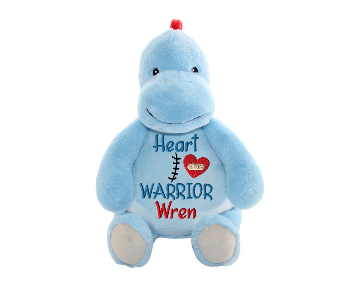 Personalized Heart Warrior Stuffed AnimalI Sew Jo