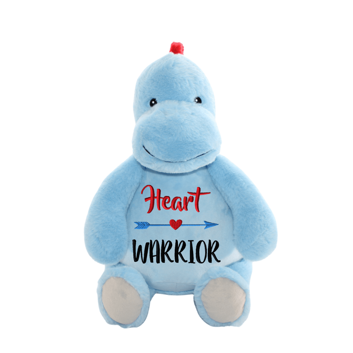 Personalized Heart Warrior Stuffed AnimalI Sew Jo