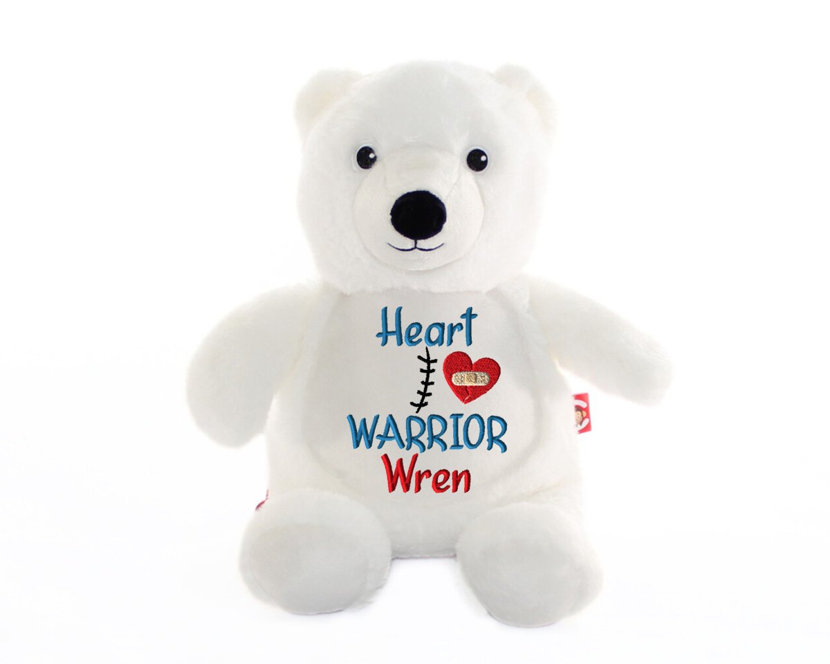 Personalized Heart Warrior Stuffed AnimalI Sew Jo