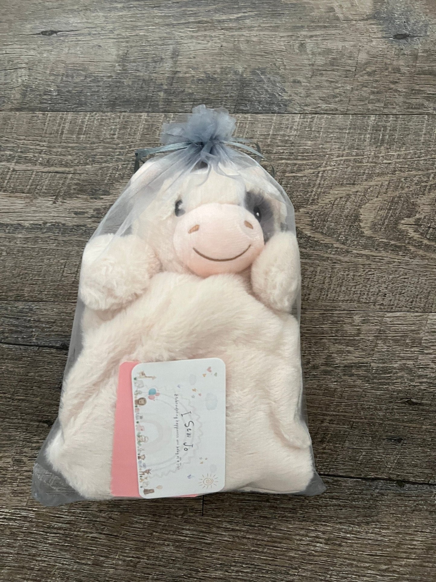 Fluffy Cow Rattle LoveyLinzy Toys