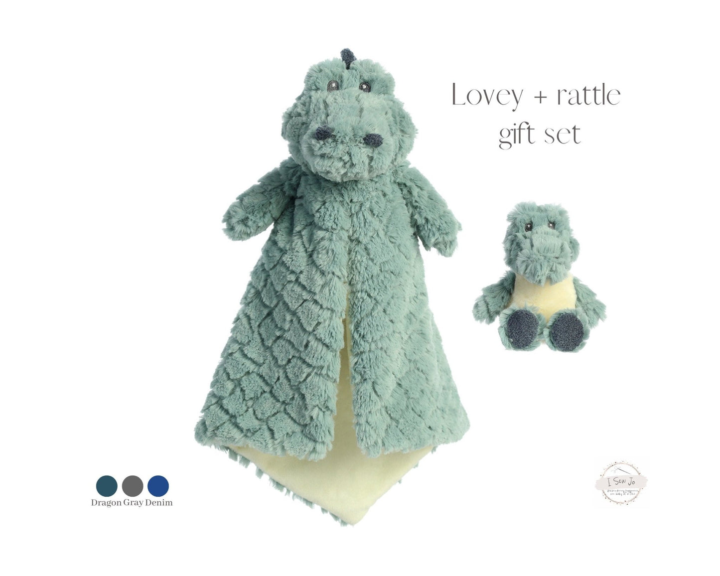 Gator Lovey and Rattle Gift SetEbba