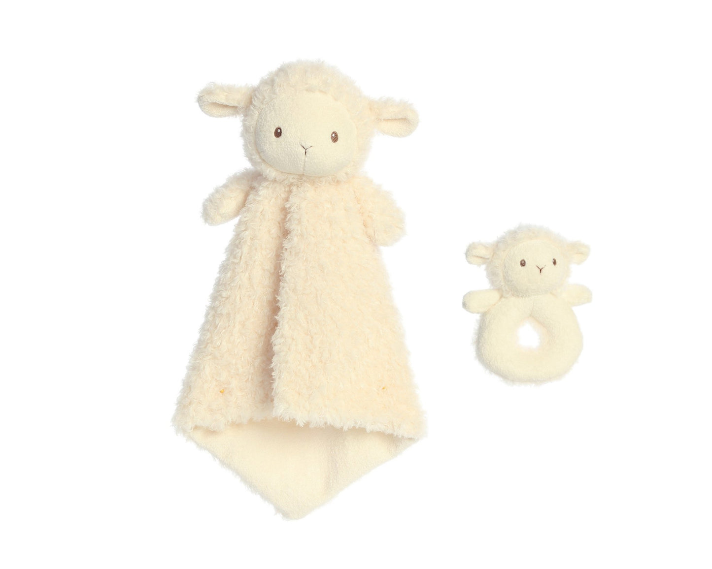 Lamb Lovey and Rattle Gift SetEbba