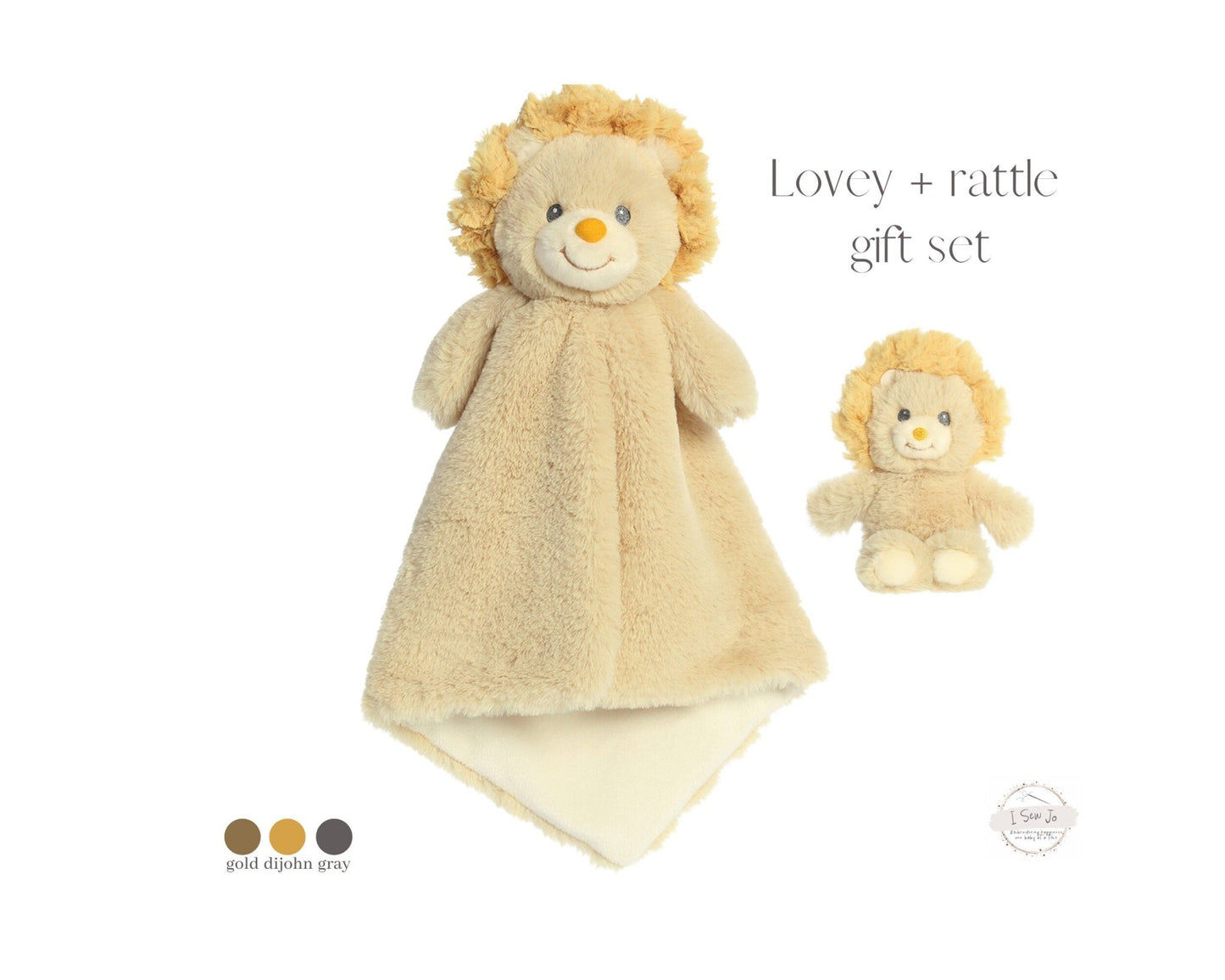 Leo Lion Lovey and Rattle Gift SetEbba