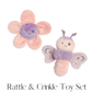 Butterfly Lovey Rattle Toy SetEbba