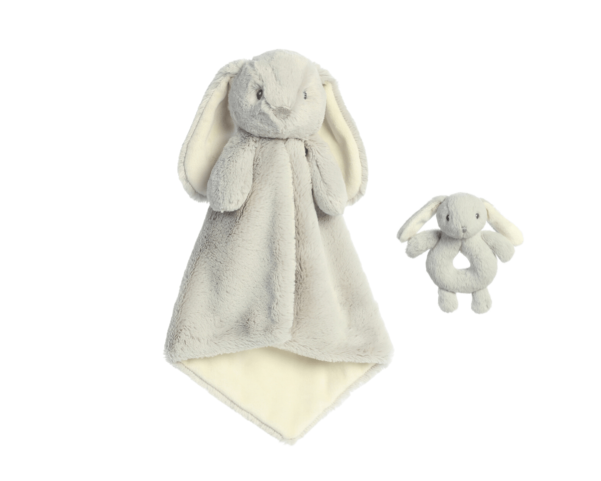 Dusk Bunny Rattle and Lovey SetEbba