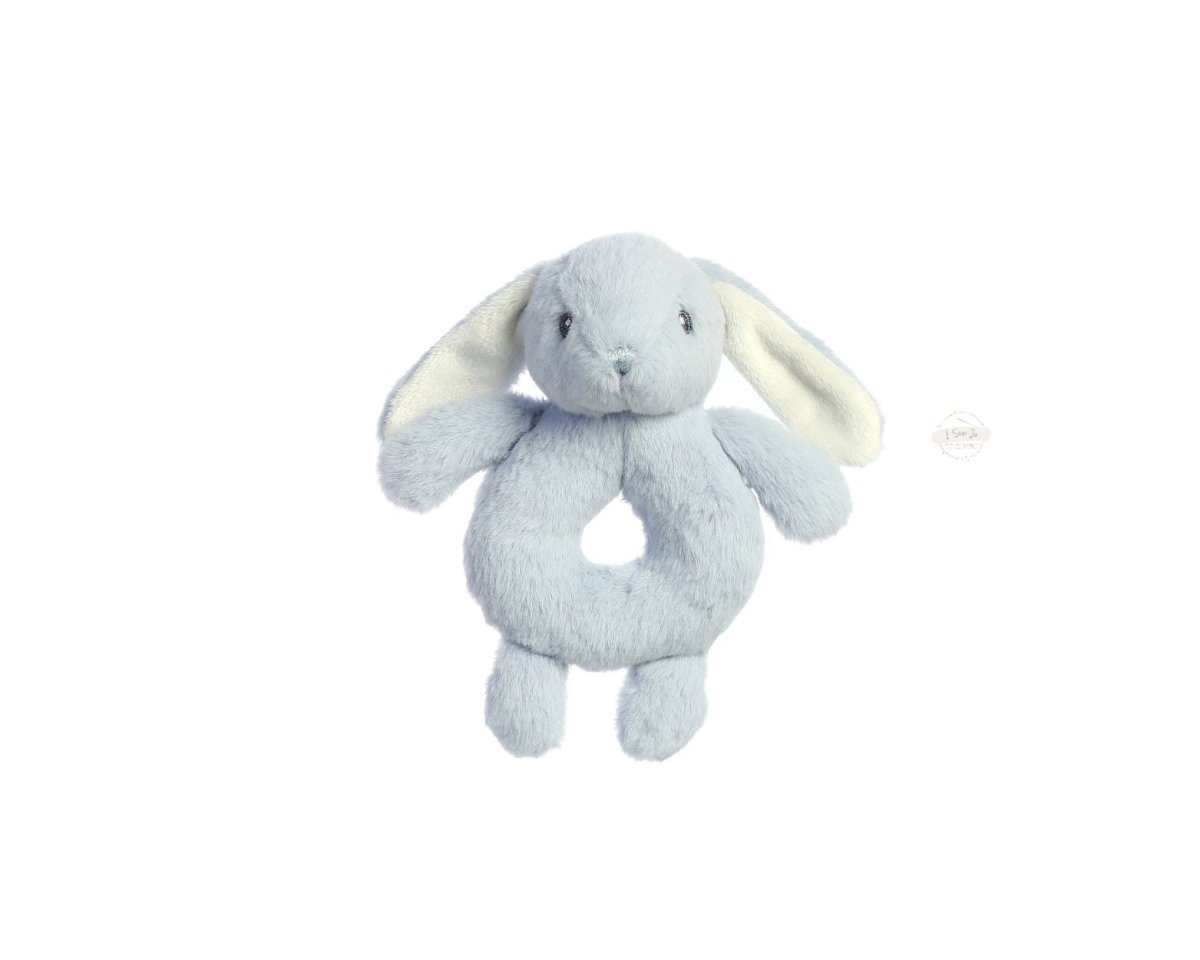 Sky Bunny Lovey and Rattle SetEbba