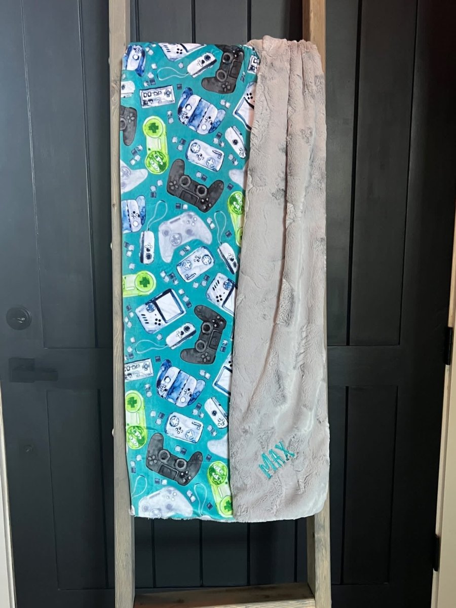 Large Gaming Minky BlanketI Sew Jo