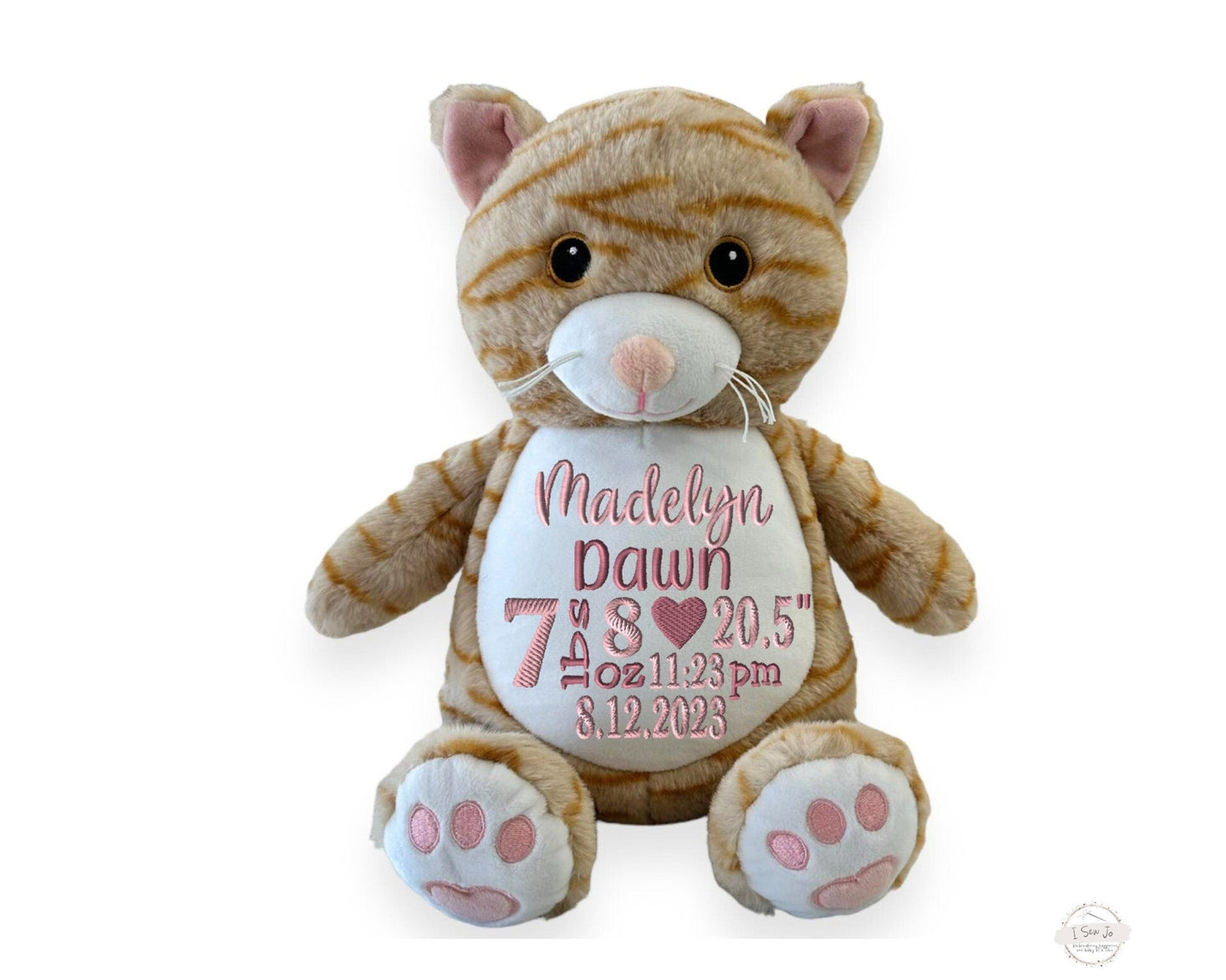 Personalized Kitty Cat Birth Stat Stuffed AnimalLITTLE ELSKA