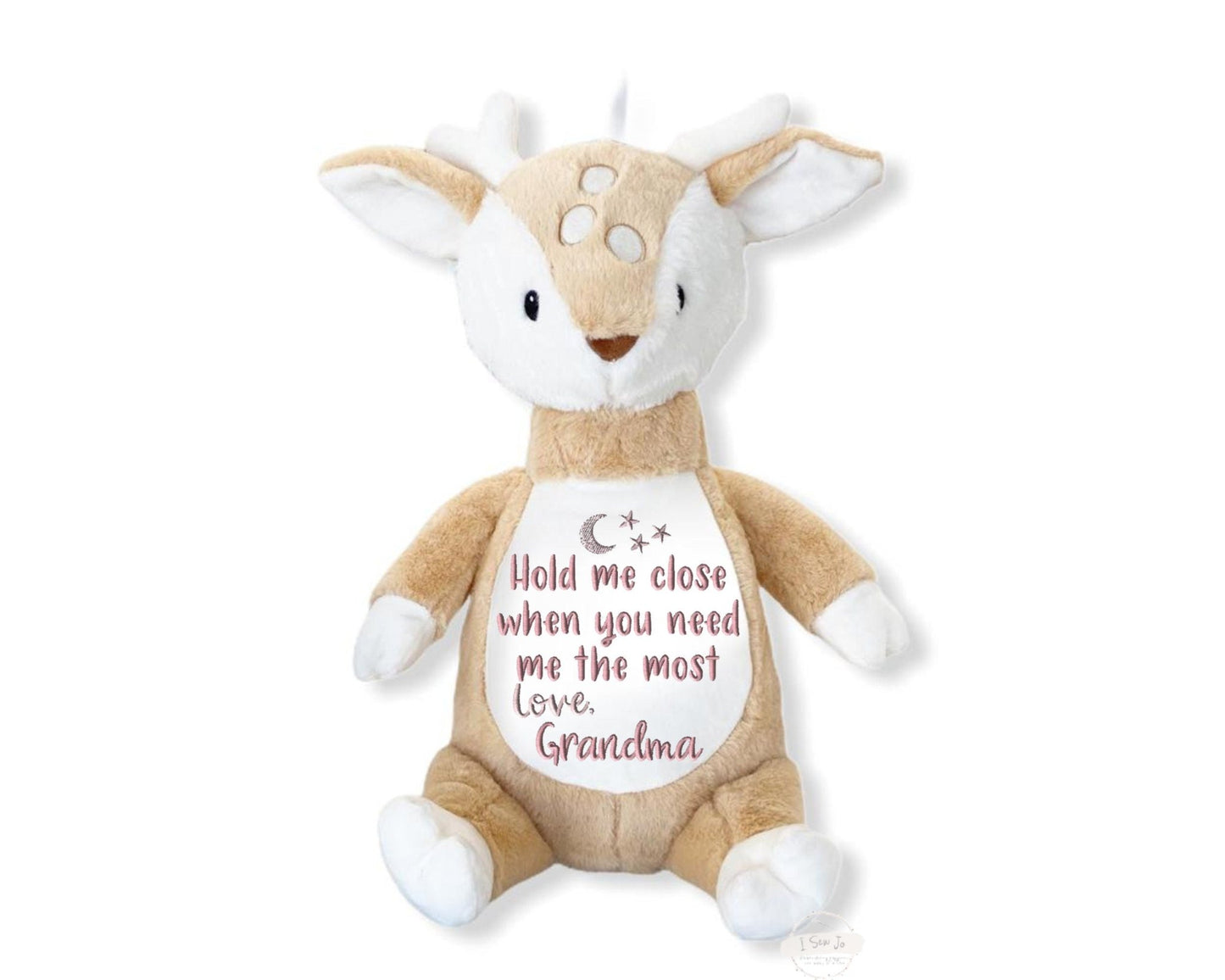 Personalized Hold Me Close Memorial Stuffed AnimalI Sew Jo