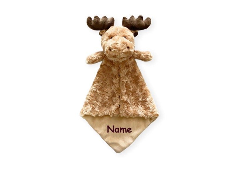 Personalized Moose Stuffed Animal Lovey SetLITTLE ELSKA