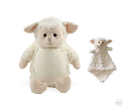 Personalized Old Lamb Stuffed Animal Lovey SetLITTLE ELSKA