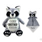 Personalized Raccoon Brother Stuffed Animal & LoveyLITTLE ELSKA