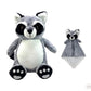 Personalized Raccoon Stuffed Animal Lovey SetLITTLE ELSKA