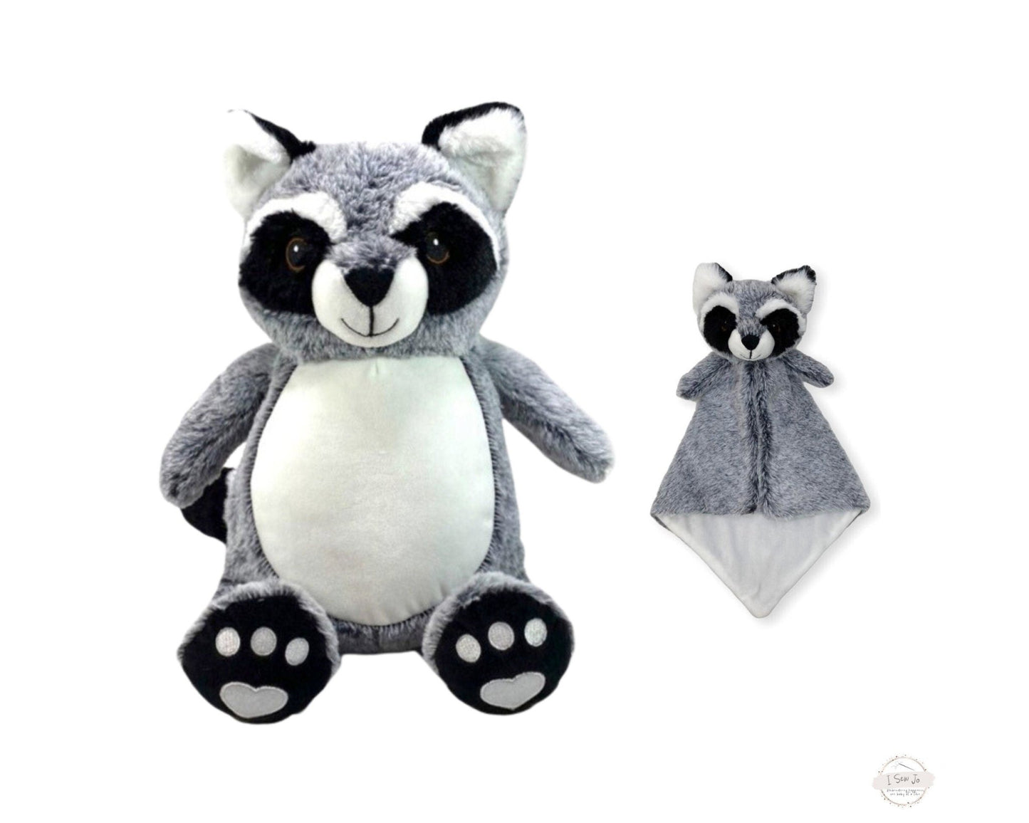 Personalized Raccoon Stuffed Animal Lovey SetLITTLE ELSKA