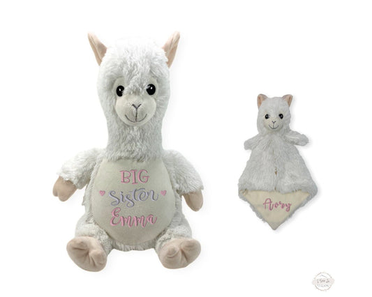 Personalized Llama Stuffed Animal & LoveyLITTLE ELSKA