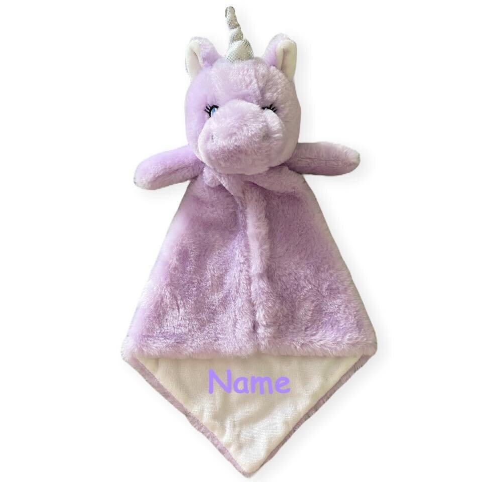 Personalized Unicorn Stuffed Animal Lovey SetLITTLE ELSKA