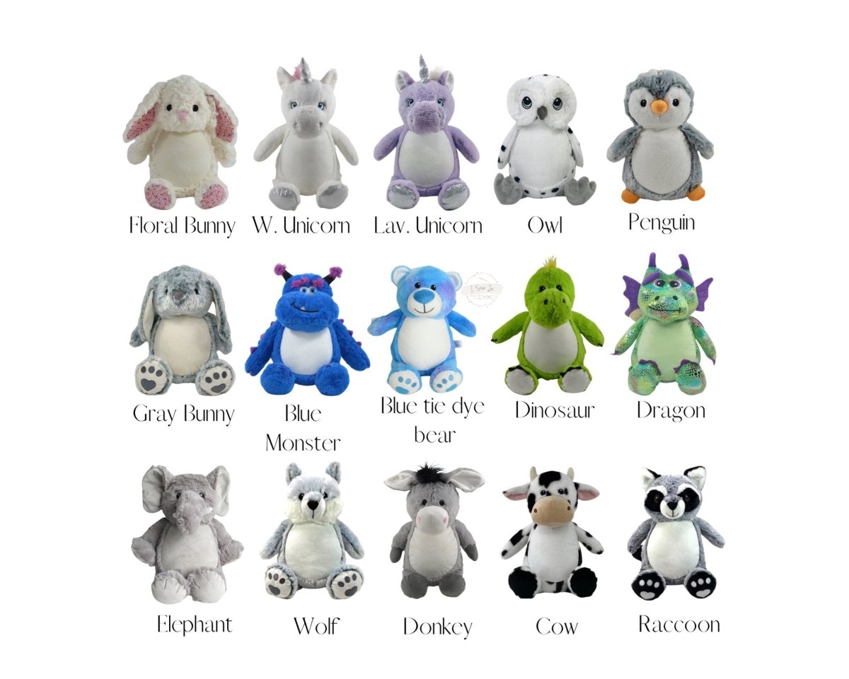 Personalized Unicorn Stuffed AnimalI Sew Jo