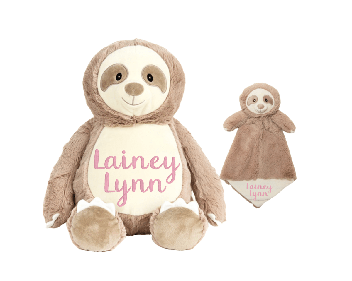 Personalized Name Sloth Stuffed Animal SetCubbies