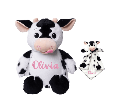Personalized Spotted Tongue Cow SetCubbies