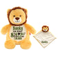 Personalized Baby Lion Birth Stat Stuffed Animal Lovey SetI Sew Jo