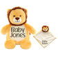 Personalized Baby Lion Stuffed Animal Lovey Set with nameI Sew Jo