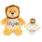 Personalized Baby Lion Stuffed Animal Lovey Set with nameI Sew Jo