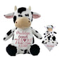 Personalized Birth Stat Cow Stuffed Animal SetLITTLE ELSKA