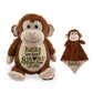 Personalized Birth Stat Monkey Stuffed Animal Lovey SetLITTLE ELSKA