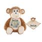 Personalized Birth Stat New Monkey Stuffed Animal SetLITTLE ELSKA