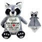 Personalized Birth Stat Raccoon Stuffed Animal SetLITTLE ELSKA