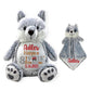 Personalized Birth Stat Wolf Stuffed Animal SetLITTLE ELSKA