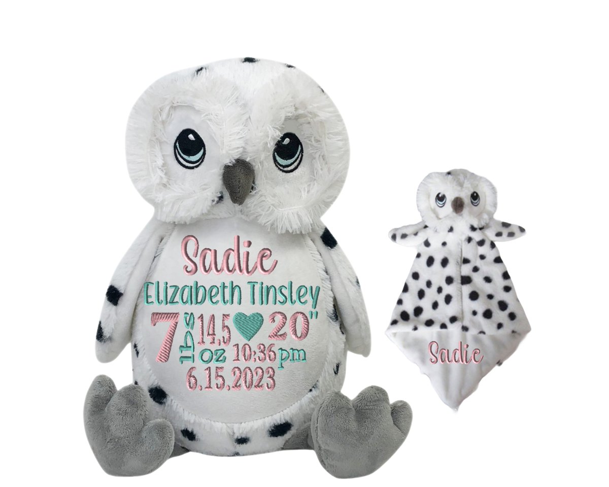 Personalized Birth Stats Owl SetLITTLE ELSKA